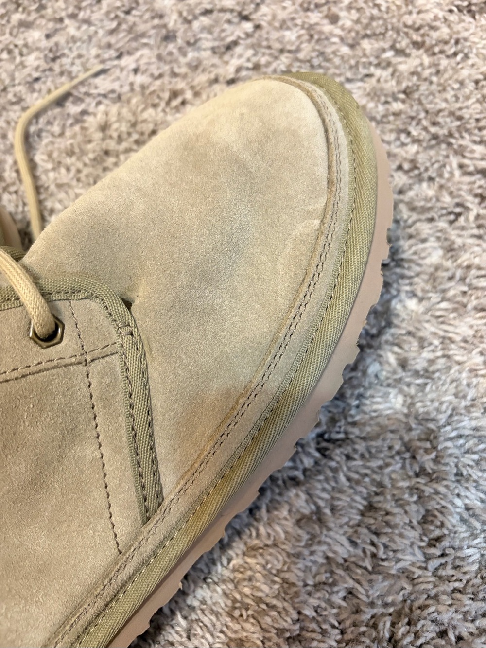 UGG Neumel Chukka Boots Women’s 7 Green Suede Shearling Lace Up NWOT - Picture 11 of 12
